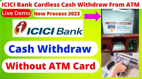 icici cash withdrawal without card